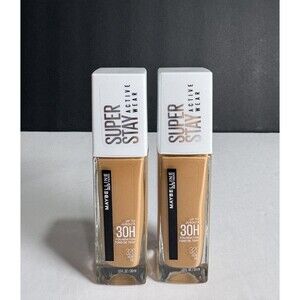 2 of Pack Maybelline Super Stay Active Wear 30H Liquid Foundations #320 HONEY